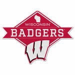 Wholesale Wisconsin University Shape Cut Logo With Header Card - Diamond Design