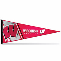 Wholesale Wisconsin University Soft Felt 12" X 30" Pennant With Header Card