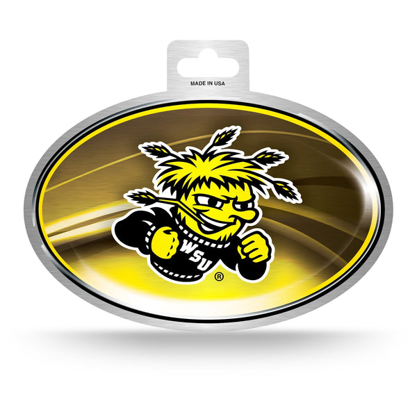 Wholesale Witchita State Metallic Oval Sticker