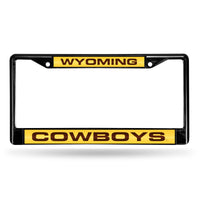 Wholesale Wyoming Cowboys Black Laser Chrome 12 x 6 License Plate Frame