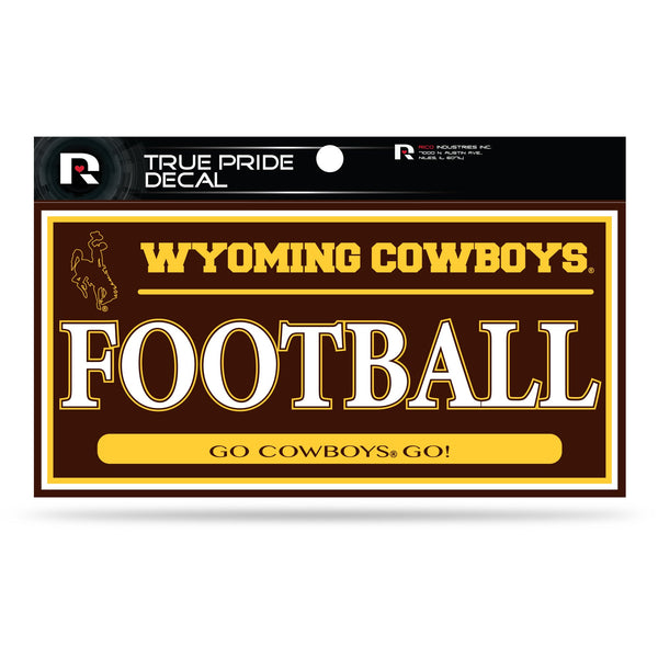 Wholesale Wyoming University 3" X 6" True Pride Decal - Football