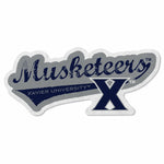 Wholesale Xavier University Shape Cut Logo With Header Card - Distressed Design