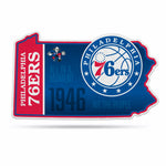 Wholesale NBA Philadelphia 76ers Classic State Shape Cut Pennant - Home and Living Room Décor - Soft Felt EZ to Hang By Rico Industries